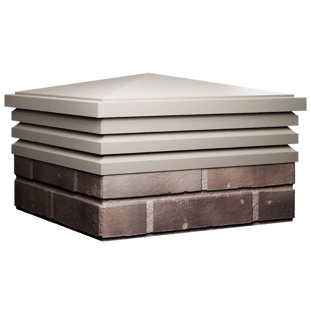 Колпак Zking Бона ХайТек Бежевый на столб 2х2 кирпича (513х513мм) в Санкт-Петербурге фото