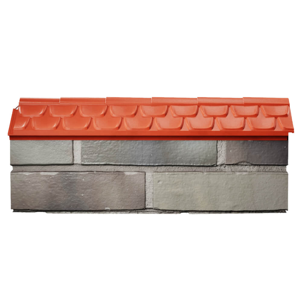 Парапет Zking Эльбрус Красный с посадкой на 0.5 кирпича (130мм) в Санкт-Петербурге фото