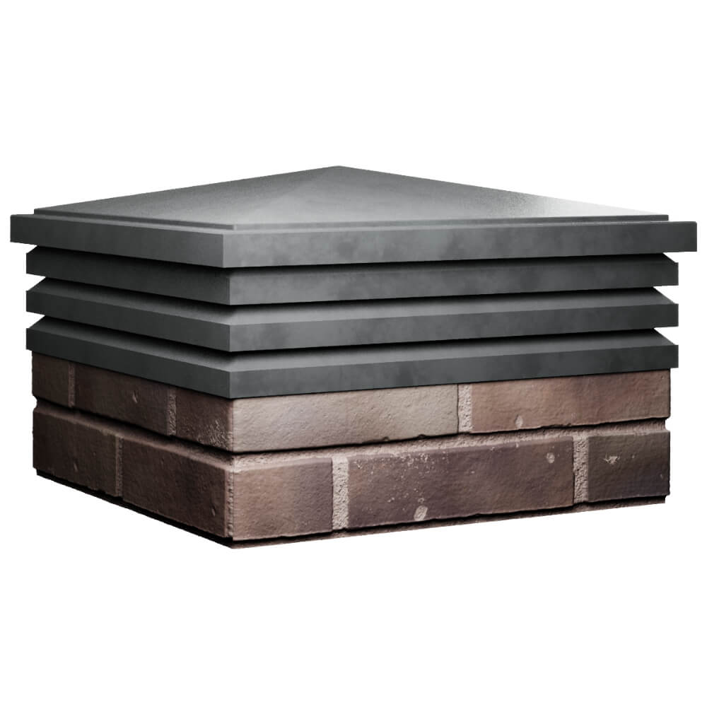 Колпак Zking Бона ХайТек Серый на столб 2х2 кирпича (513х513мм) в Санкт-Петербурге фото