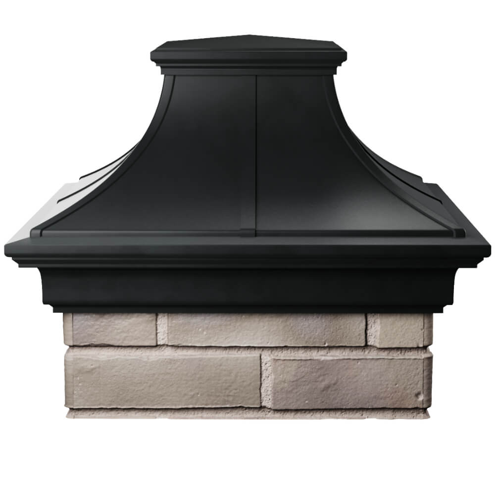 Колпак Zking Монблан Премиум Черный на столб 1.5х1.5 кирпича (385х385мм) Санкт-Петербург фото