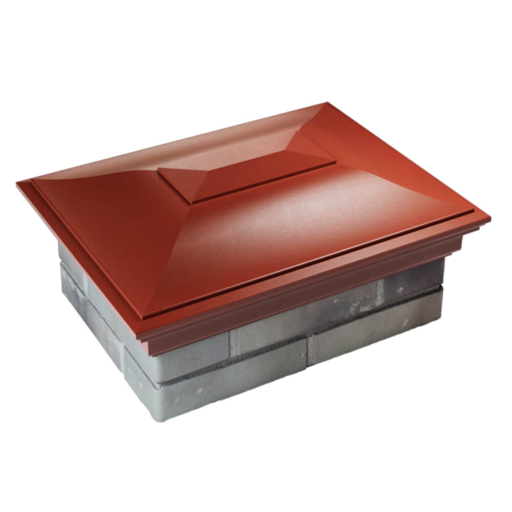 Колпак Zking Монблан Красный на столб 2х1.5 кирпича (515х385мм) Санкт-Петербург фото