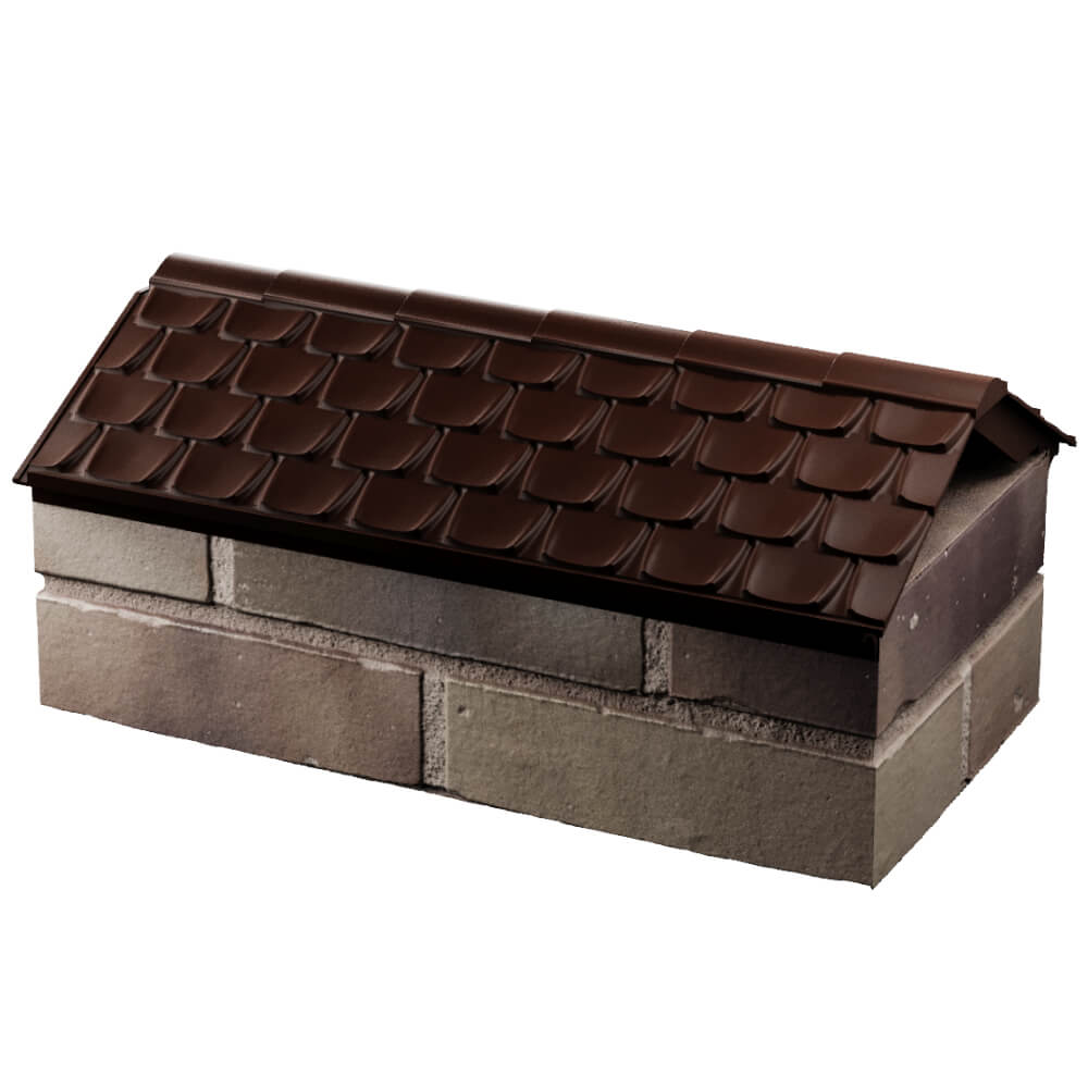 Парапет Zking Эльбрус Коричневый с посадкой на 1 кирпич (255мм) в Санкт-Петербурге фото