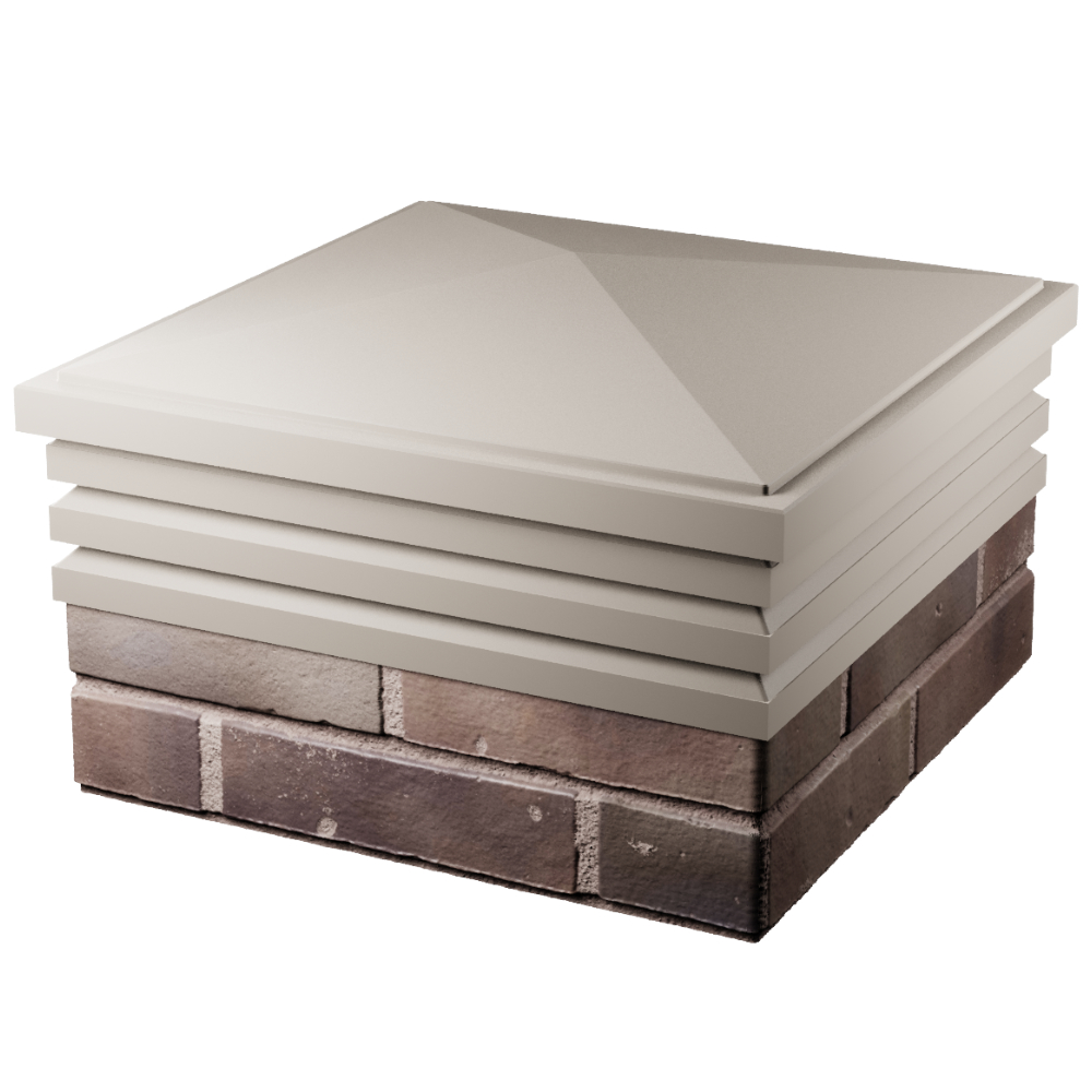 Колпак Zking Бона ХайТек Бежевый на столб 2х2 кирпича (513х513мм) в Санкт-Петербурге фото