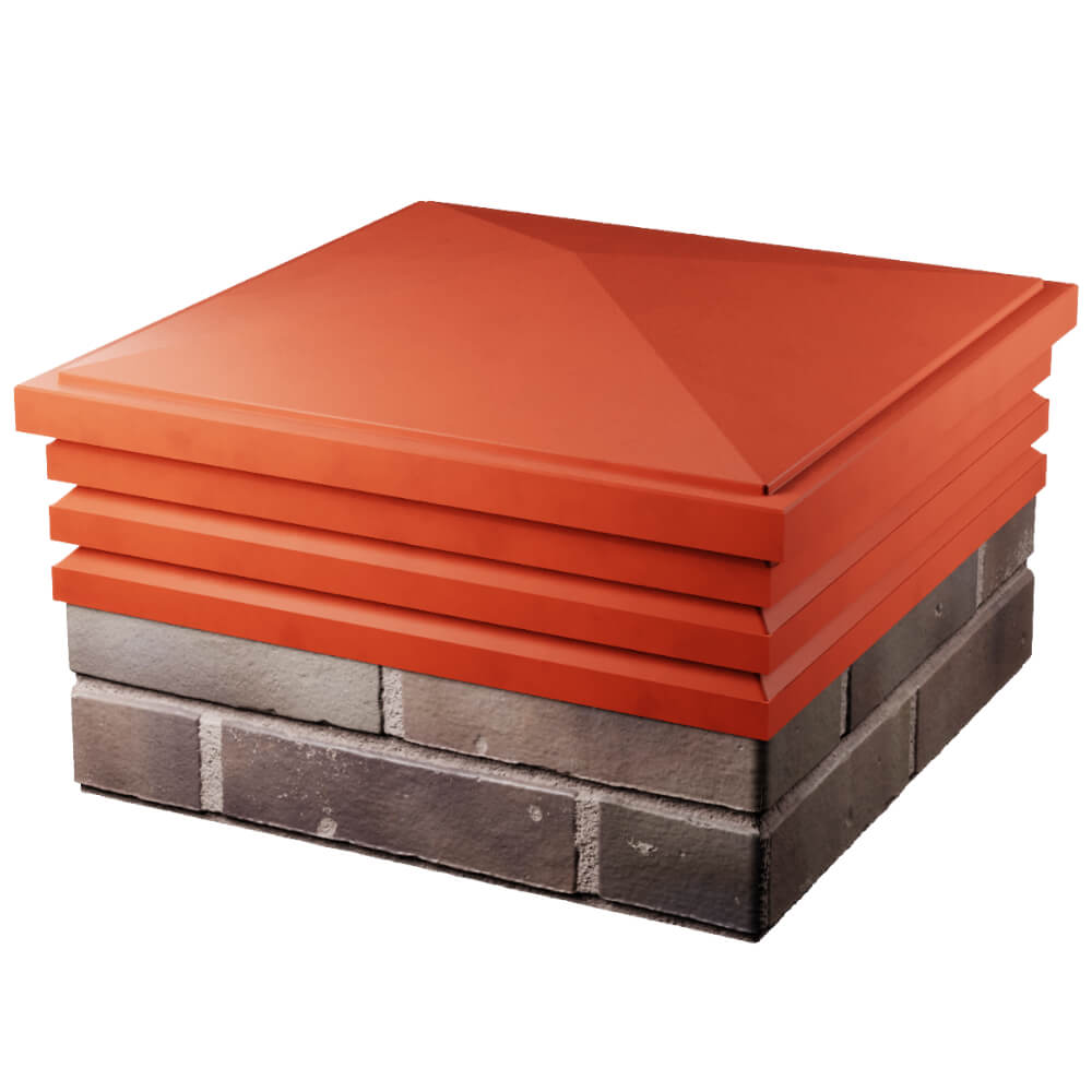 Колпак Zking Бона ХайТек Красный на столб 2х2 кирпича (513х513мм) в Санкт-Петербурге фото