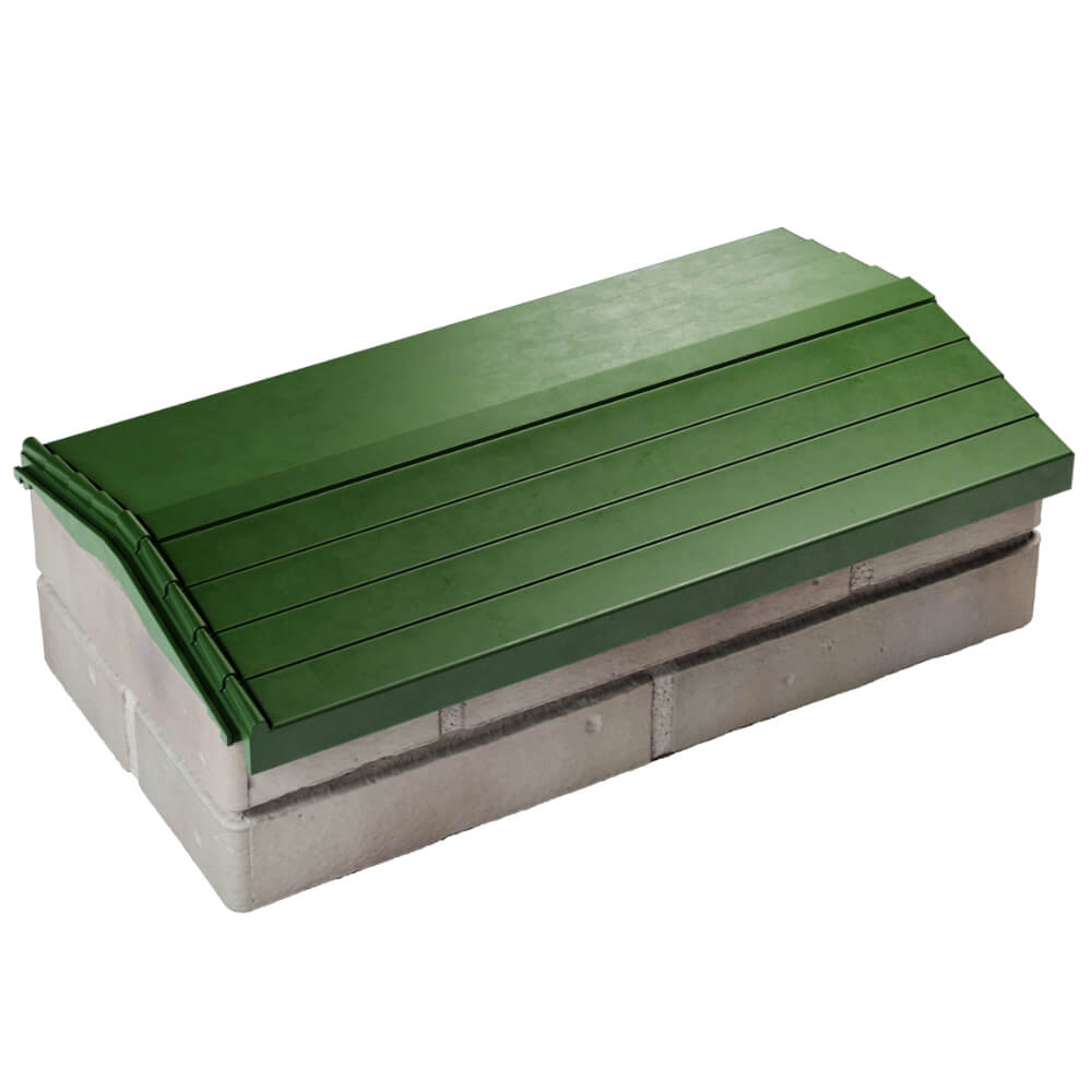 Парапет Zking Бона ХайТек Зеленый с посадкой на 1 кирпич (200/225/255мм) в Санкт-Петербурге фото