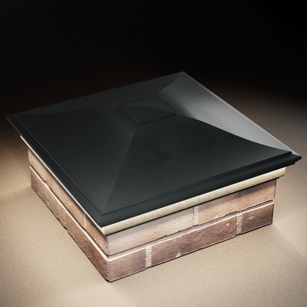 Колпак Zking Монблан Черный на столб 2х2 кирпича (515х515мм) c подсветкой в Санкт-Петербурге фото