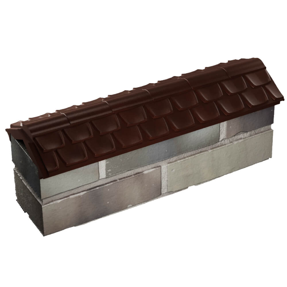 Парапет Zking Эльбрус Коричневый с посадкой на 0.5 кирпича (130мм) в Санкт-Петербурге фото