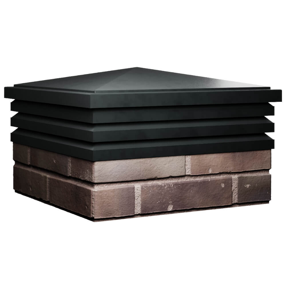 Колпак Zking Бона ХайТек Черный на столб 2х2 кирпича (513х513мм) в Санкт-Петербурге фото