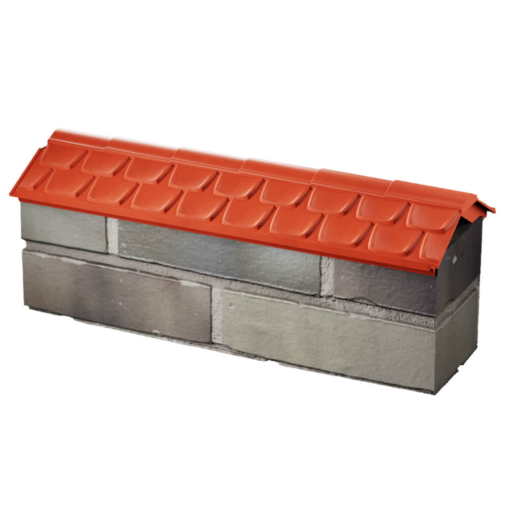 Парапет Zking Эльбрус Красный с посадкой на 0.5 кирпича (130мм) в Санкт-Петербурге фото