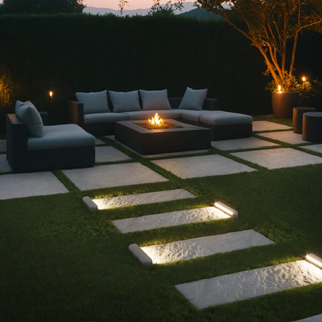 LED Светильник для шаговой плиты STONE Светлая Галька 330х75х98мм в Санкт-Петербурге фото