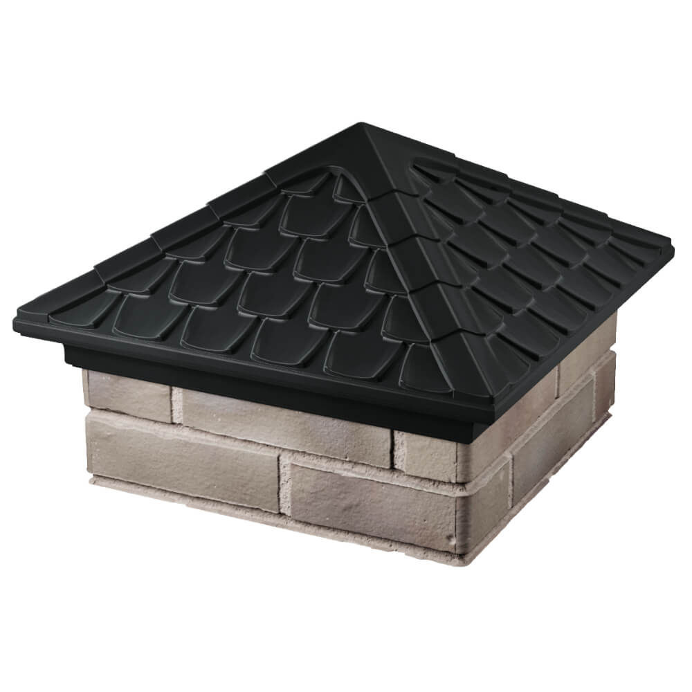 Колпак Zking Эльбрус Черный на столб 1.5х1.5 кирпича (385х385мм) в Санкт-Петербурге фото