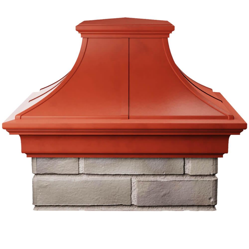 Колпак Zking Монблан Премиум Красный на столб 1.5х1.5 кирпича (385х385мм) Санкт-Петербург фото