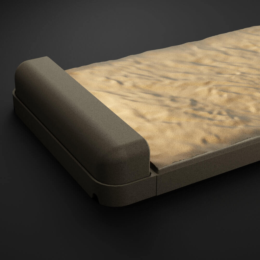 LED Светильник для шаговой плиты STONE Светлая Галька 330х75х98мм в Санкт-Петербурге фото