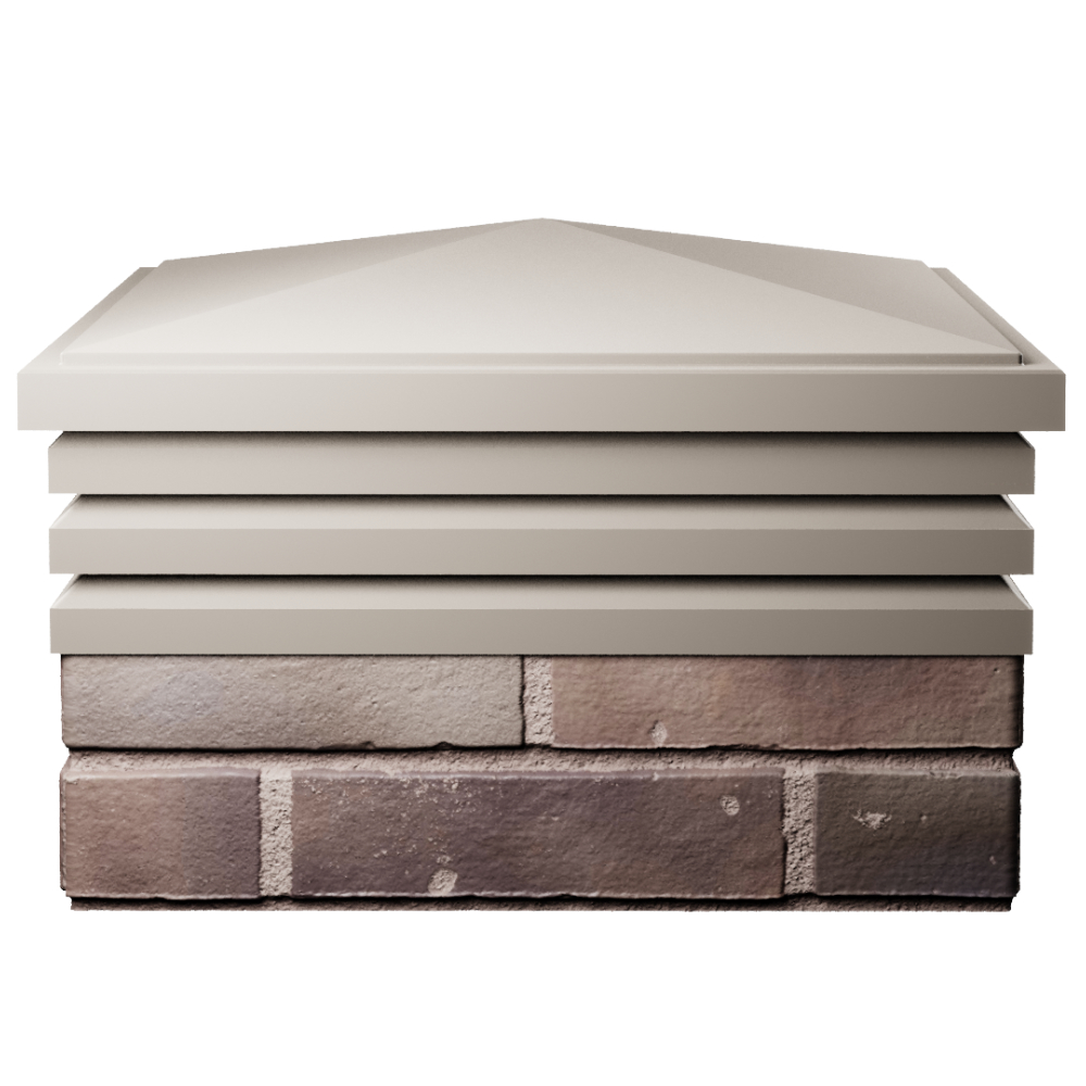 Колпак Zking Бона ХайТек Бежевый на столб 2х2 кирпича (513х513мм) Санкт-Петербург фото