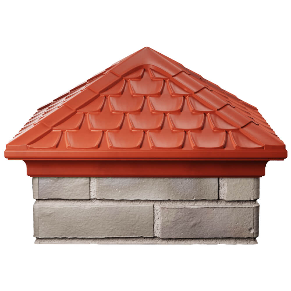 Колпак Zking Эльбрус Красный на столб 1.5х1.5 кирпича (385х385мм) Санкт-Петербург фото