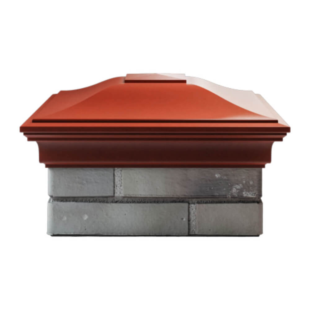 Колпак Zking Монблан Красный на столб 1.5х1.5 еврокирпича 0.7НФ (355х355мм) Санкт-Петербург фото