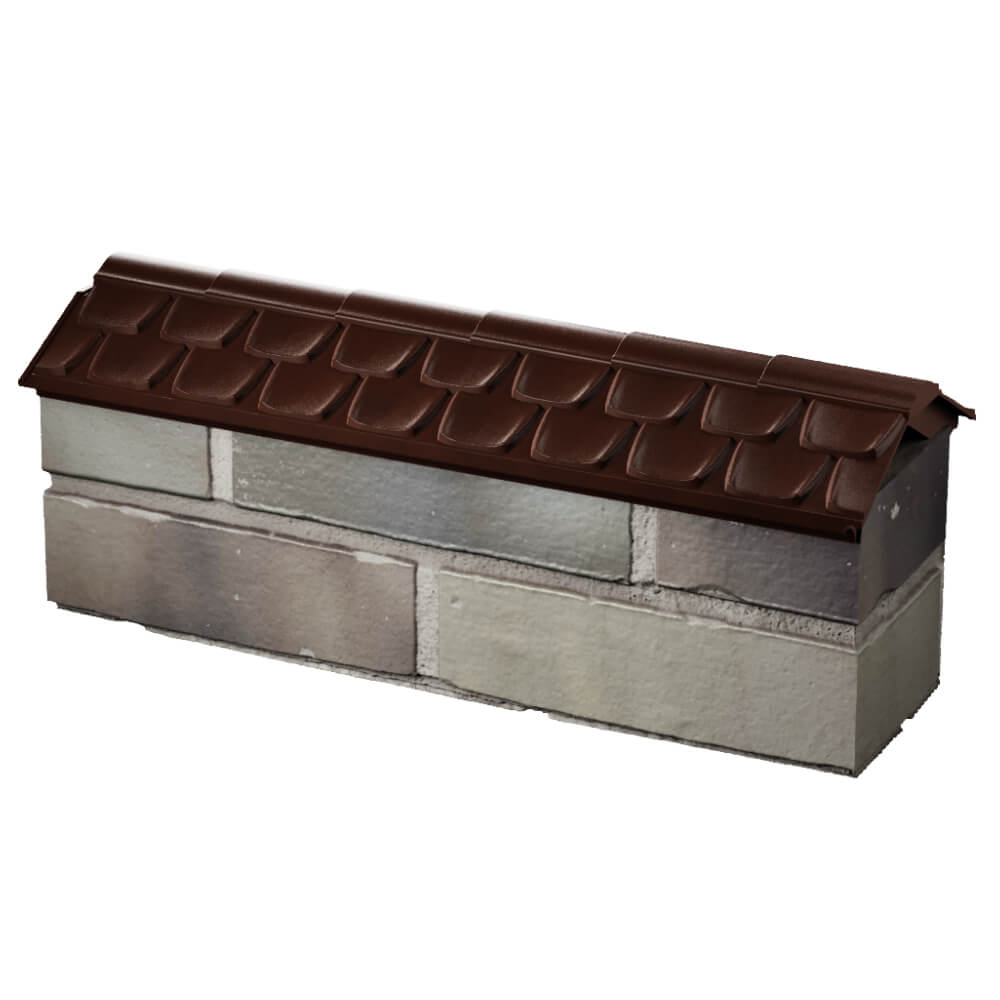 Парапет Zking Эльбрус Коричневый с посадкой на 0.5 кирпича (130мм) в Санкт-Петербурге фото