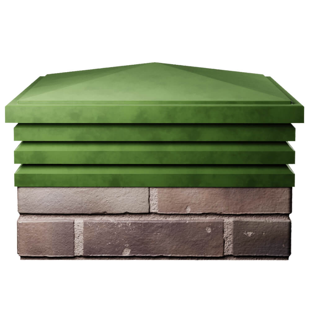 Колпак Zking Бона ХайТек Зеленый на столб 2х2 кирпича (513х513мм) Санкт-Петербург фото