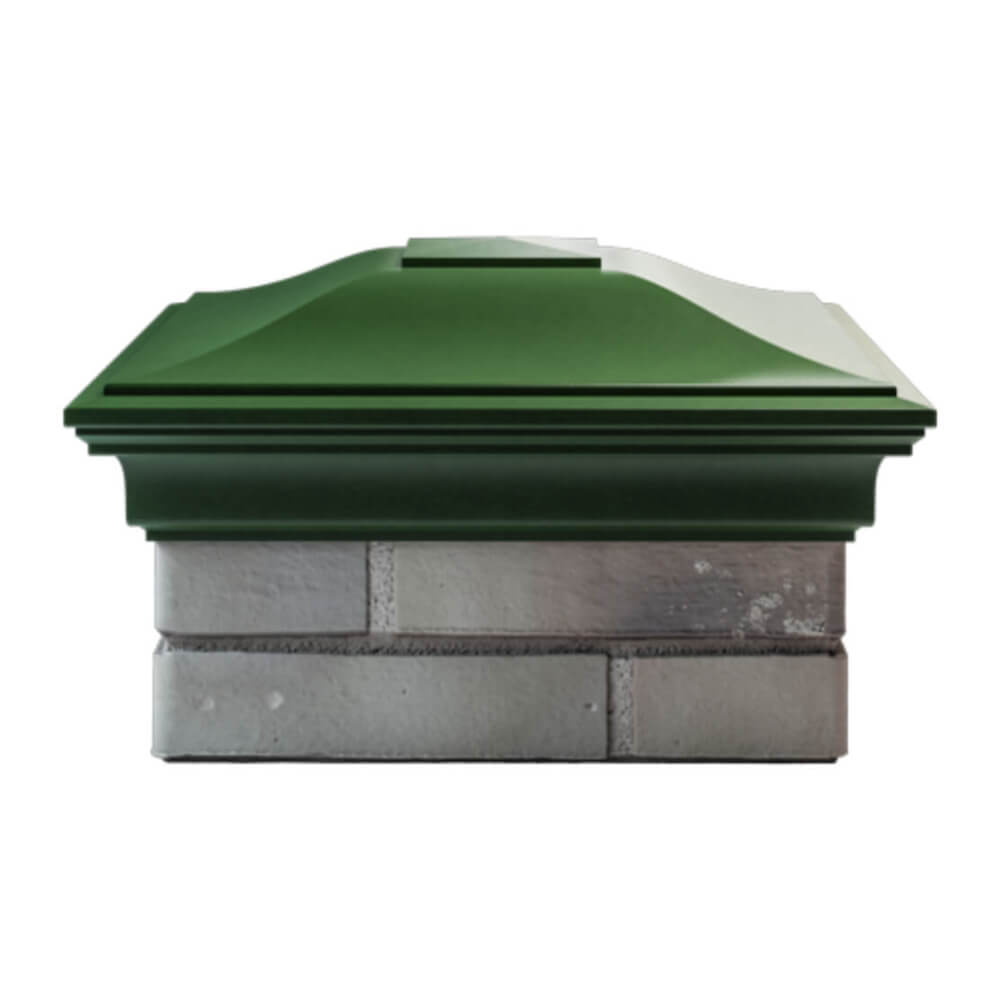 Колпак Zking Монблан Зеленый на столб 1.5х1.5 еврокирпича 0.7НФ (355х355мм) Санкт-Петербург фото