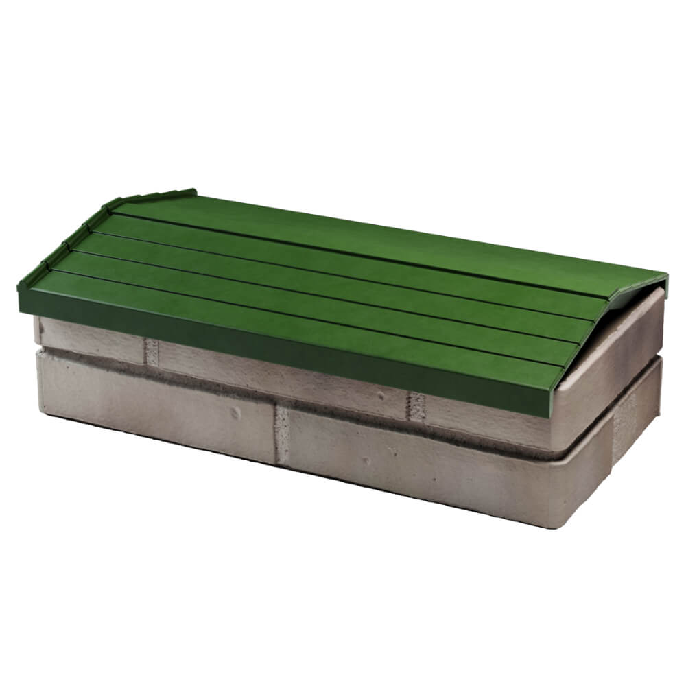 Парапет Zking Бона ХайТек Зеленый с посадкой на 1 кирпич (200/225/255мм) в Санкт-Петербурге фото