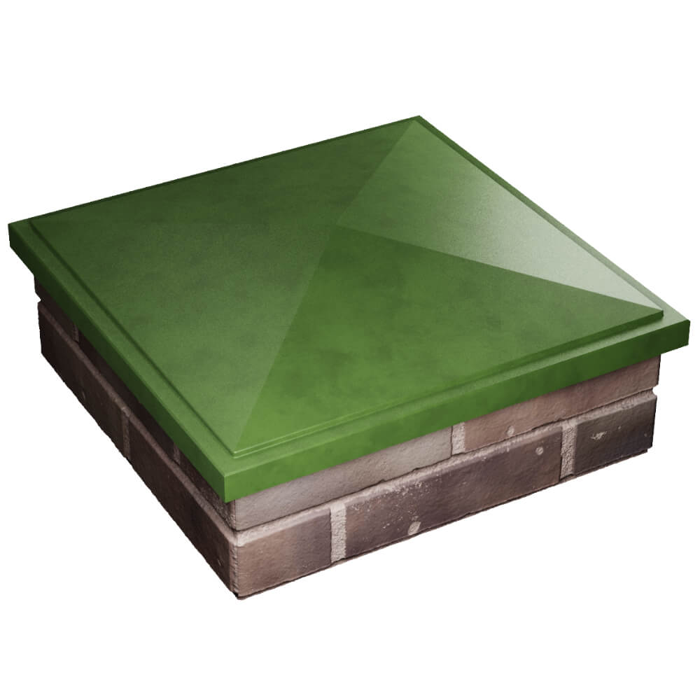 Колпак Zking БонаМоно Зеленый на столб 2х2 кирпича (515х515, 530х530мм) в Санкт-Петербурге фото