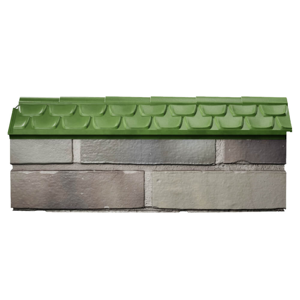 Парапет Zking Эльбрус Зеленый с посадкой на 0.5 кирпича (130мм) в Санкт-Петербурге фото
