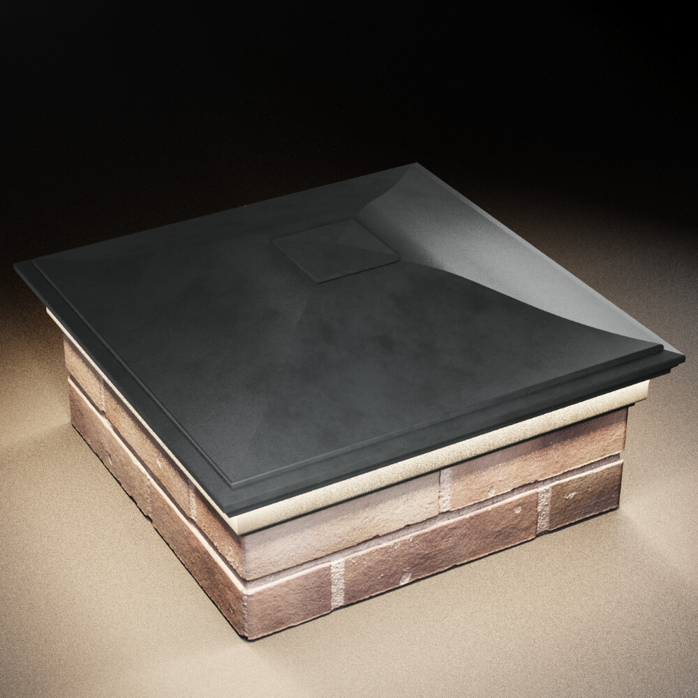 Колпак Zking Монблан Серый на столб 2х2 кирпича (515х515мм) c подсветкой в Санкт-Петербурге фото