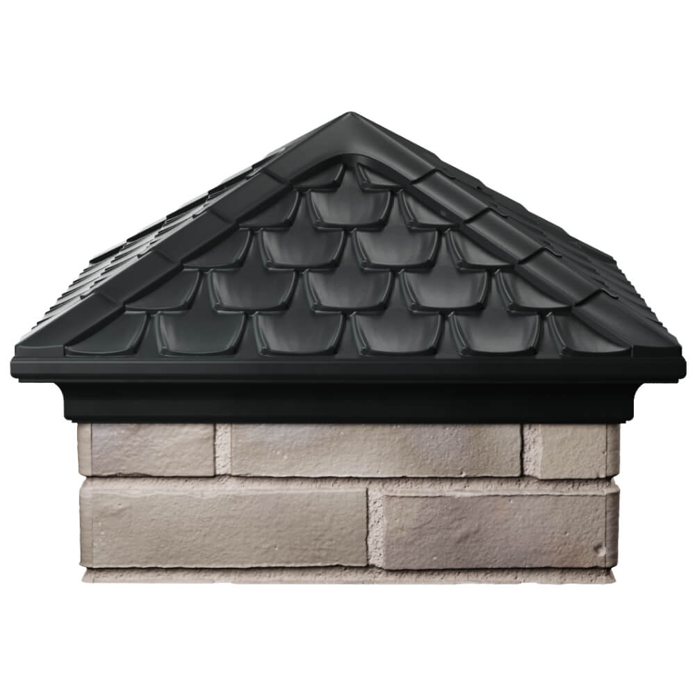 Колпак Zking Эльбрус Черный на столб 1.5х1.5 кирпича (385х385мм) Санкт-Петербург фото