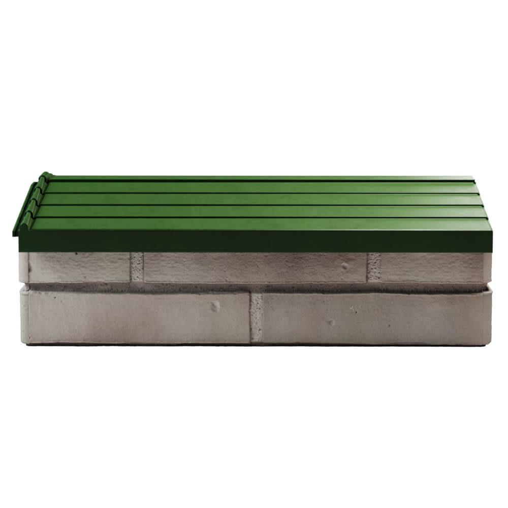Парапет Zking Бона ХайТек Зеленый с посадкой на 1 кирпич (200/225/255мм) в Санкт-Петербурге фото