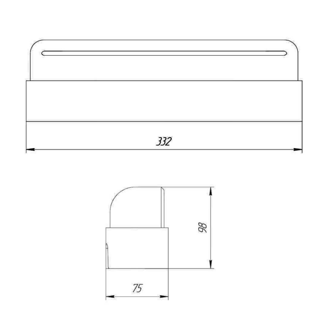 LED Светильник для шаговой плиты STONE Графитовый Серый 330х75х98мм в Санкт-Петербурге фото