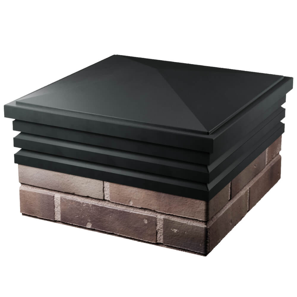 Колпак Zking Бона ХайТек Черный на столб 2х2 кирпича (513х513мм) в Санкт-Петербурге фото