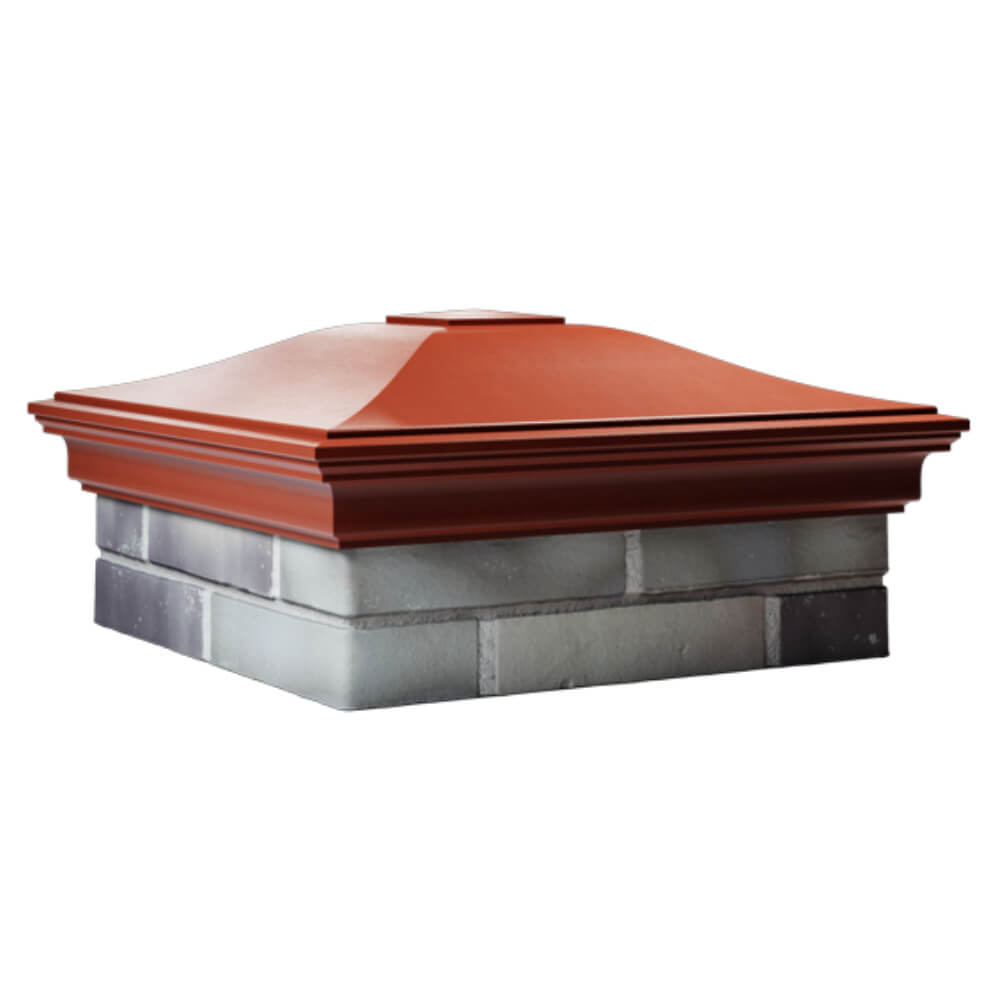 Колпак Zking Монблан Красный на столб 2х2 кирпича (515х515мм) в Санкт-Петербурге фото