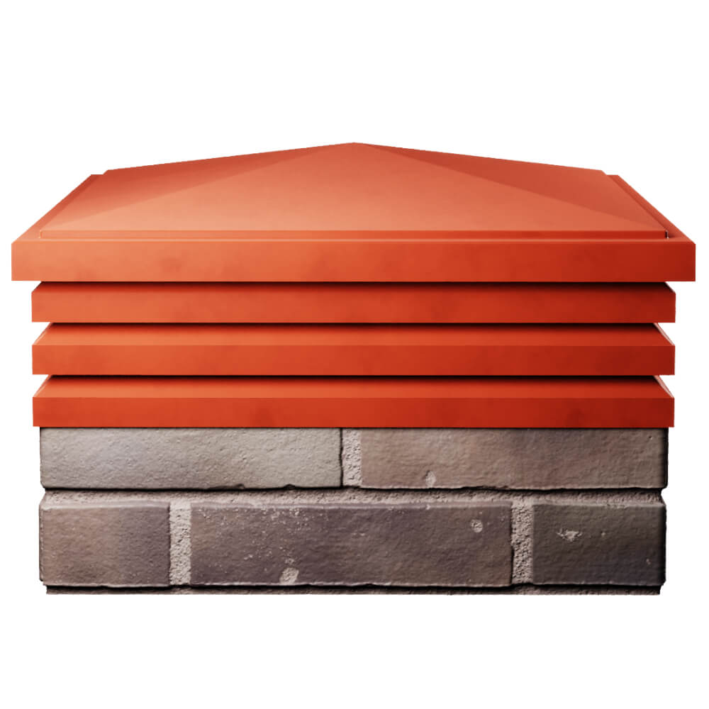 Колпак Zking Бона ХайТек Красный на столб 2х2 кирпича (513х513мм) Санкт-Петербург фото