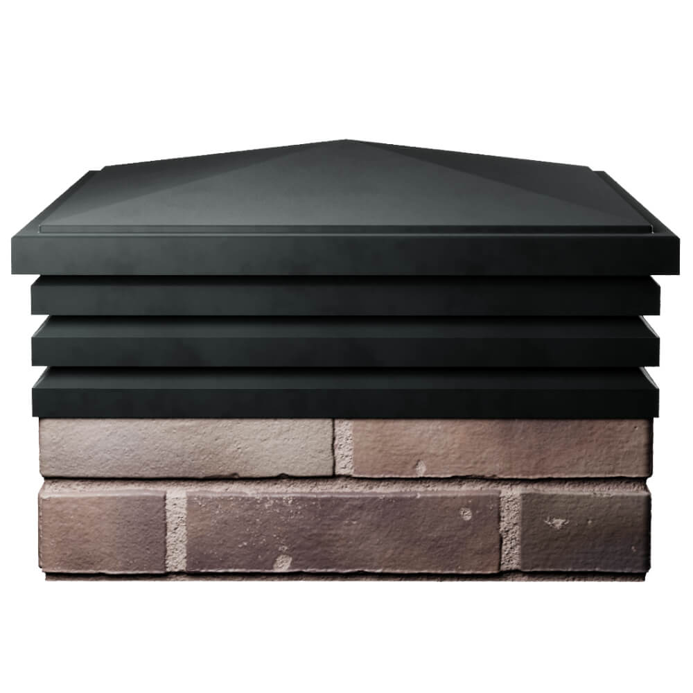 Колпак Zking Бона ХайТек Черный на столб 2х2 кирпича (513х513мм) Санкт-Петербург фото