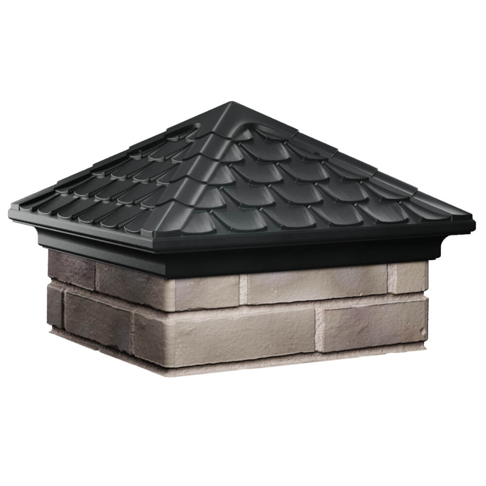 Колпак Zking Эльбрус Черный на столб 1.5х1.5 кирпича (385х385мм) в Санкт-Петербурге фото