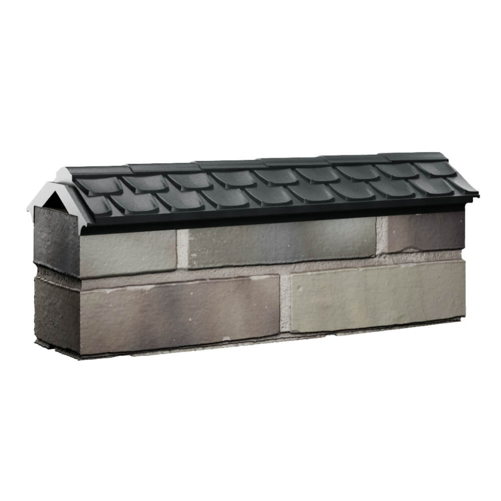 Парапет Zking Эльбрус Черный с посадкой на 0.5 кирпича (130мм) Санкт-Петербург фото