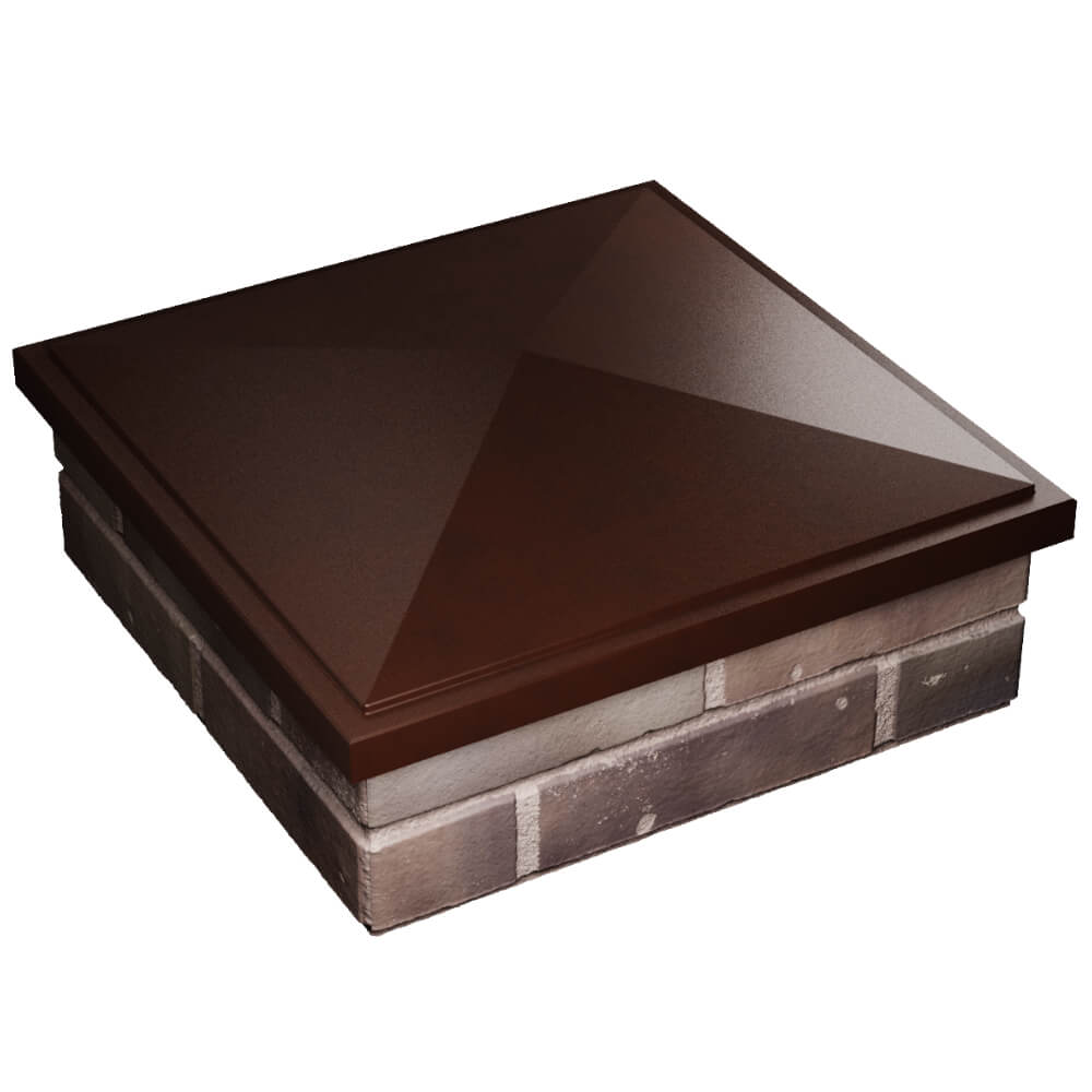 Колпак Zking БонаМоно Коричневый на столб 2х2 кирпича (515х515, 530х530мм) в Санкт-Петербурге фото