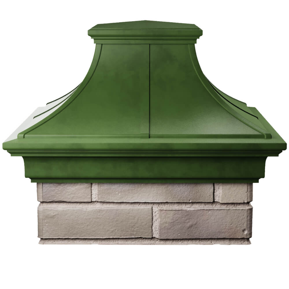 Колпак Zking Монблан Премиум Зеленый на столб 1.5х1.5 кирпича (385х385мм) Санкт-Петербург фото