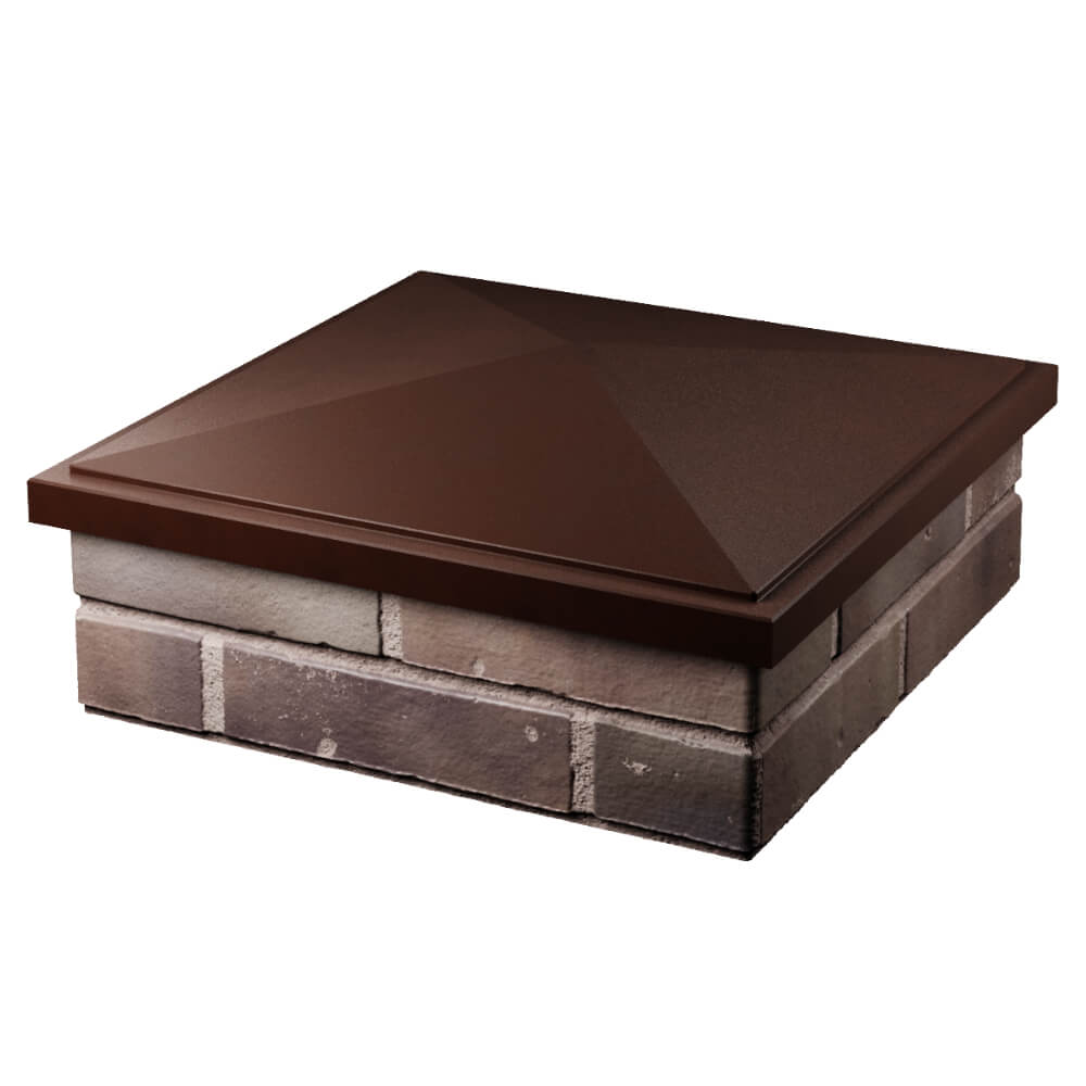 Колпак Zking БонаМоно Коричневый на столб 2х2 кирпича (515х515, 530х530мм) в Санкт-Петербурге фото