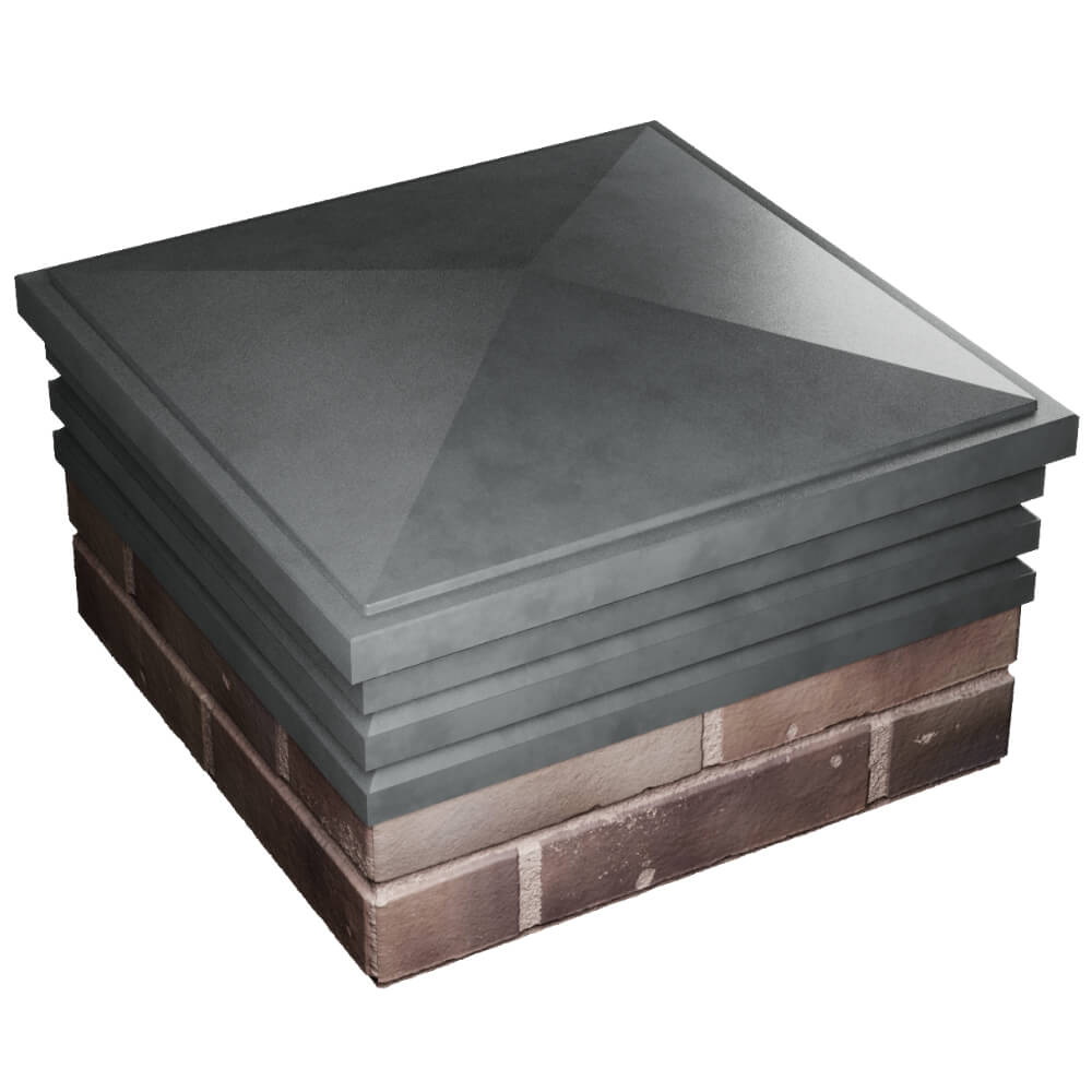 Колпак Zking Бона ХайТек Серый на столб 2х2 кирпича (513х513мм) в Санкт-Петербурге фото