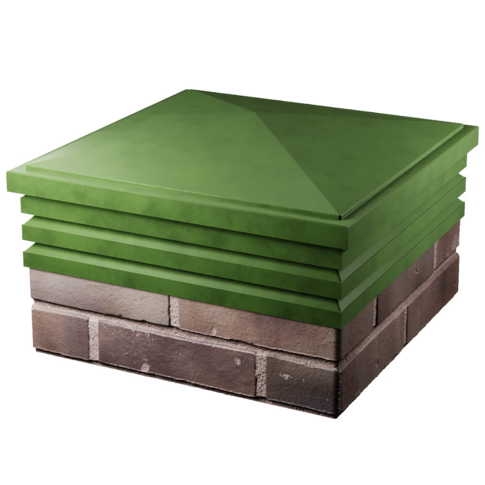 Колпак Zking Бона ХайТек Зеленый на столб 2х2 кирпича (513х513мм) в Санкт-Петербурге фото