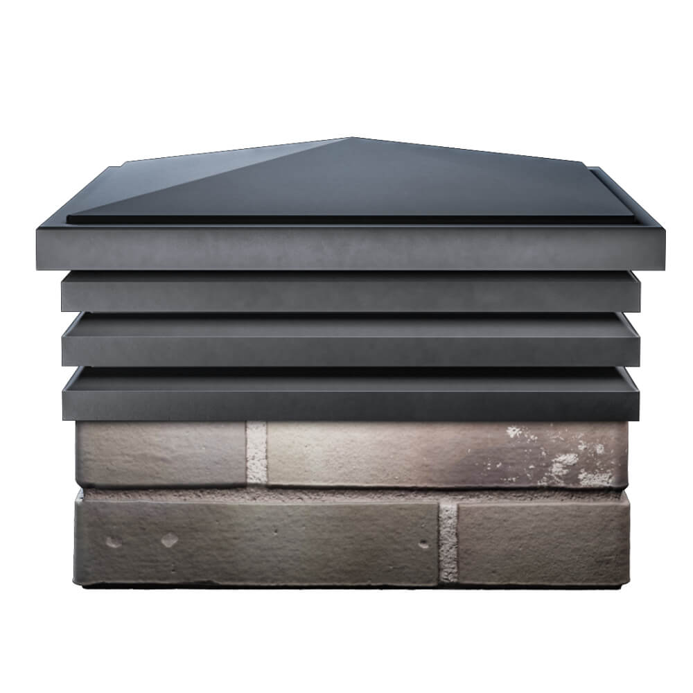 Колпак Zking Бона ХайТек Серый на столб 1.5х1.5 кирпича (385х385мм) Санкт-Петербург фото