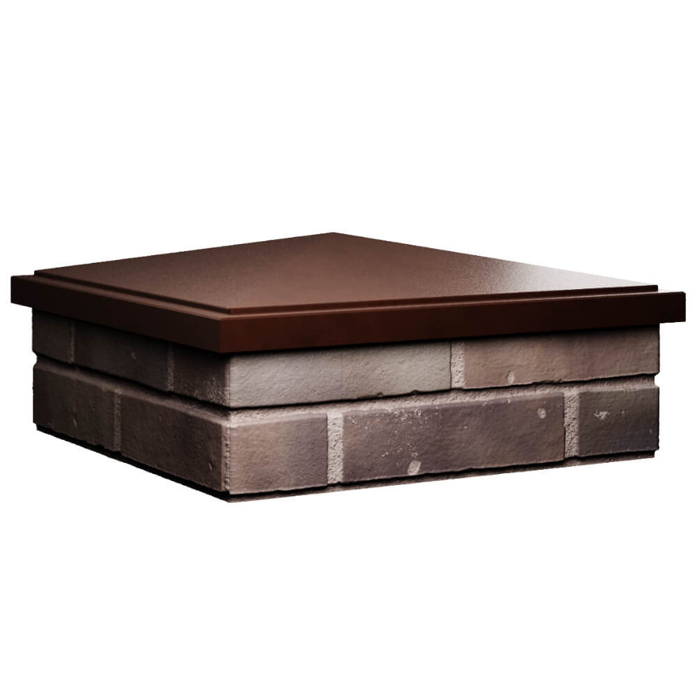 Колпак Zking БонаМоно Коричневый на столб 2х2 кирпича (515х515, 530х530мм) в Санкт-Петербурге фото