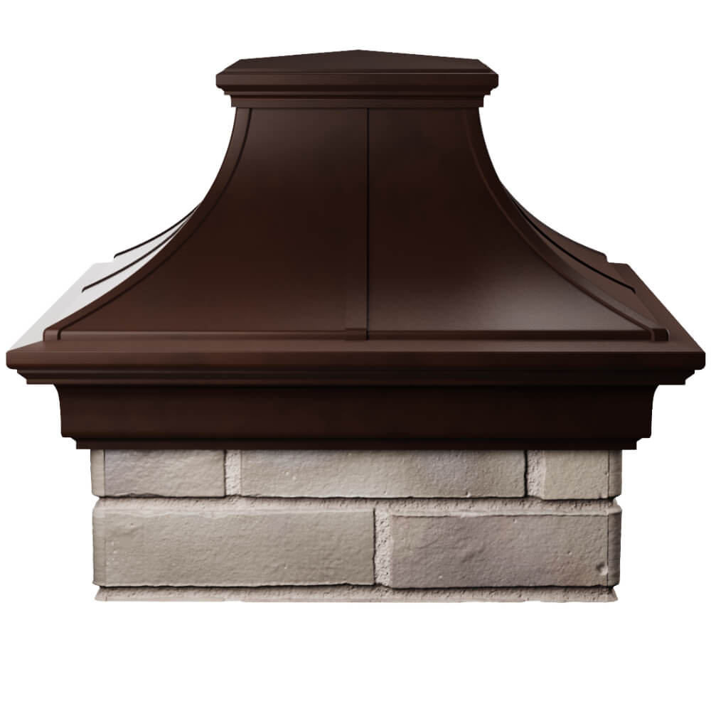 Колпак Zking Монблан Премиум Коричневый на столб 1.5х1.5 кирпича (385х385мм) Санкт-Петербург фото