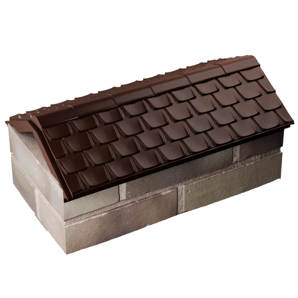Парапет Zking Эльбрус Коричневый с посадкой на 1 кирпич (255мм) в Санкт-Петербурге фото