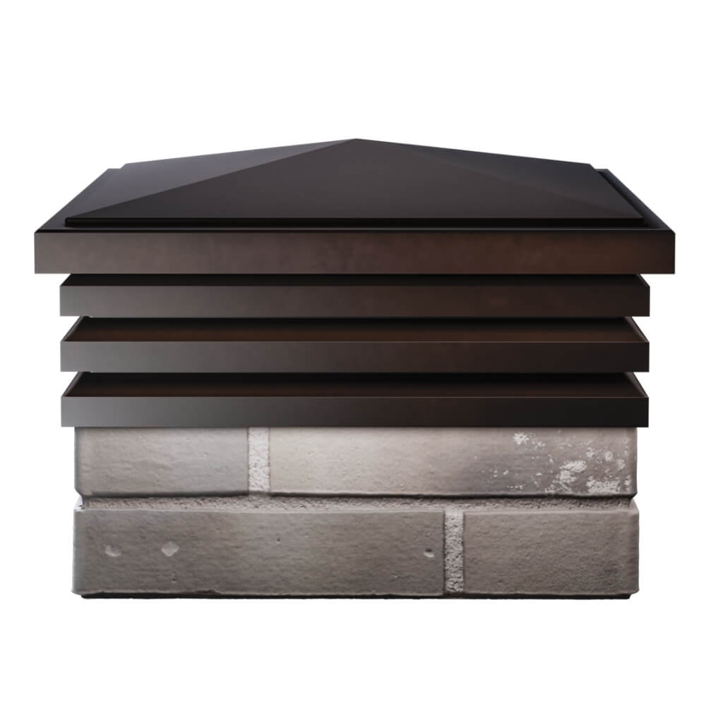 Колпак Zking Бона ХайТек Коричневый на столб 1.5х1.5 кирпича (385х385мм) Санкт-Петербург фото