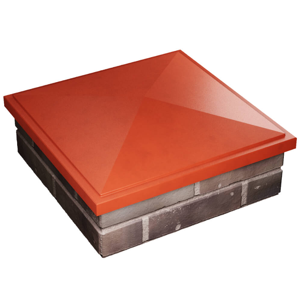 Колпак Zking БонаМоно Красный на столб 2х2 кирпича (515х515, 530х530мм) в Санкт-Петербурге фото