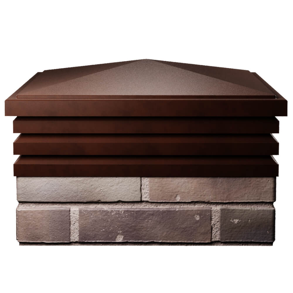 Колпак Zking Бона ХайТек Коричневый на столб 2х2 кирпича (513х513мм) Санкт-Петербург фото