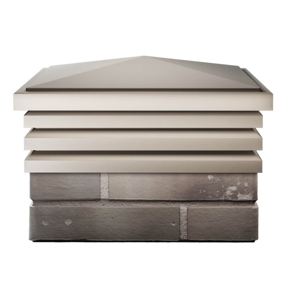 Колпак Zking Бона ХайТек Бежевый на столб 1.5х1.5 кирпича (385х385мм) Санкт-Петербург фото