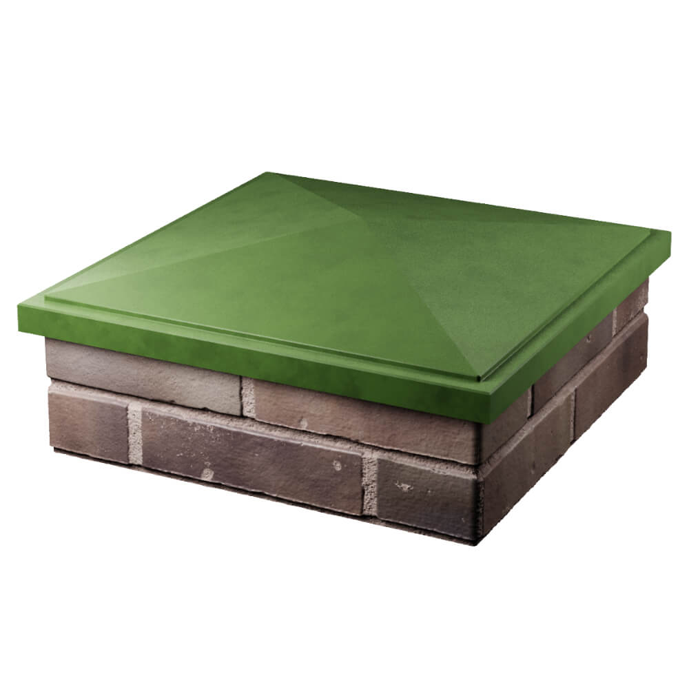 Колпак Zking БонаМоно Зеленый на столб 2х2 кирпича (515х515, 530х530мм) в Санкт-Петербурге фото